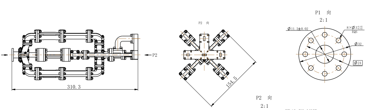 Сверхширокополосный 4-портовый TX/RX диплексер с круговой поляризацией ...